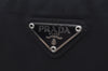 Authentic PRADA Nylon Tessuto Leather Shoulder Hand Bag Purse Black K4549