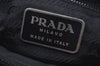 Authentic PRADA Nylon Tessuto Leather Shoulder Hand Bag Purse Black K4549