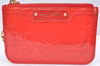 Authentic Louis Vuitton Vernis Pochette Cles NM Coin Purse Case M91669 Red K4550