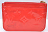 Authentic Louis Vuitton Vernis Pochette Cles NM Coin Purse Case M91669 Red K4550