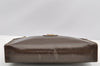 Authentic MARIO VALENTINO V Logo Clutch Hand Bag Purse PVC Leather Brown K4562