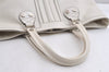 Authentic GUCCI Vintage Shoulder Tote Bag Leather 232973 White K4563