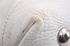 Authentic GUCCI Vintage Shoulder Tote Bag Leather 232973 White K4563