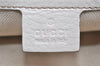 Authentic GUCCI Vintage Shoulder Tote Bag Leather 232973 White K4563