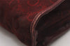 Authentic CELINE C Horse Carriage Clutch Hand Bag Canvas Leather Bordeaux K4569
