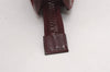 Authentic CELINE C Horse Carriage Clutch Hand Bag Canvas Leather Bordeaux K4569