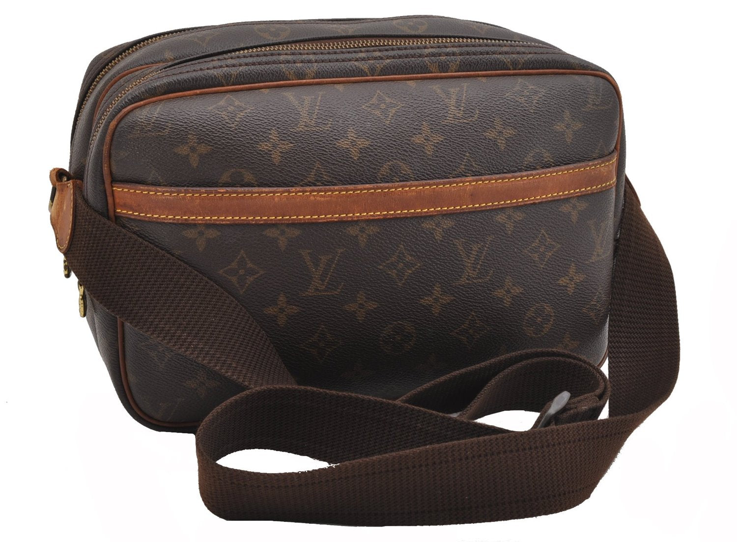 Authentic Louis Vuitton Monogram Reporter PM Shoulder Cross Bag M45254 LV K4570