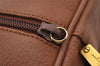 Authentic Salvatore Ferragamo Vintage Leather Clutch Hand Bag Purse Brown K4571