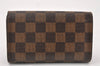 Authentic Louis Vuitton Damier Portefeuille Tresor Wallet Purse N61736 LV K4572