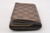 Authentic Louis Vuitton Damier Portefeuille Tresor Wallet Purse N61736 LV K4572