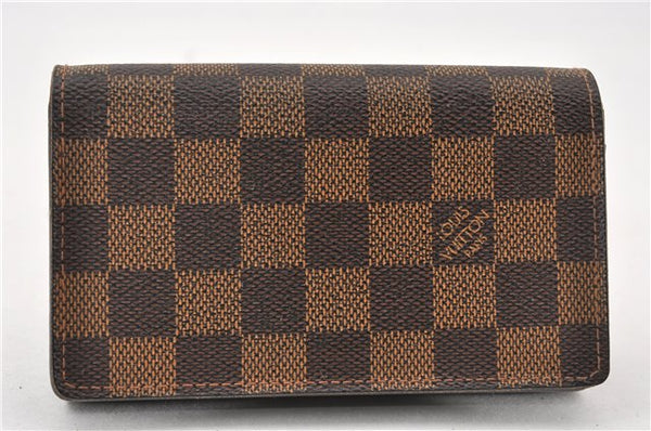 Authentic Louis Vuitton Damier Portefeuille Tresor Wallet Purse N61736 LV K4572