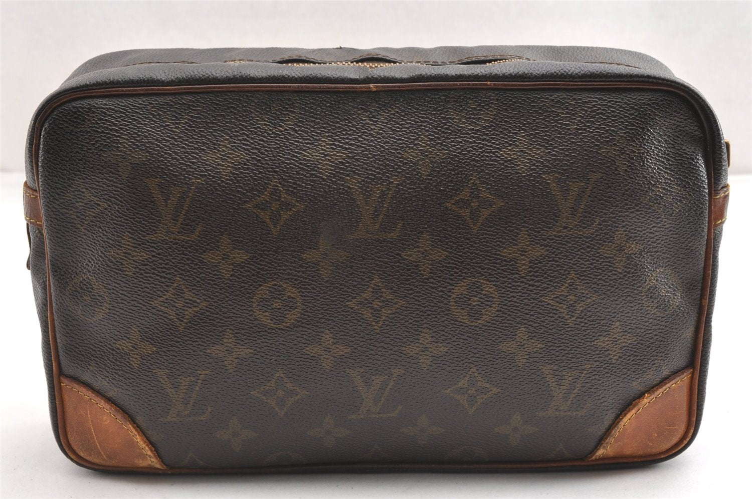 Authentic Louis Vuitton Monogram Compiegne 28 Clutch Hand Bag M51845 Junk K4575