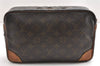 Authentic Louis Vuitton Monogram Compiegne 28 Clutch Hand Bag M51845 Junk K4575