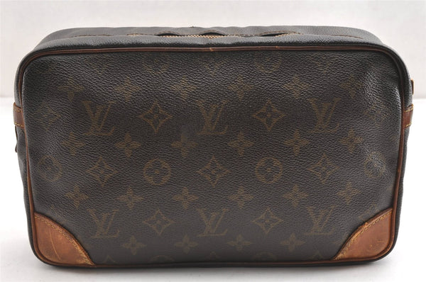 Authentic Louis Vuitton Monogram Compiegne 28 Clutch Hand Bag M51845 Junk K4575