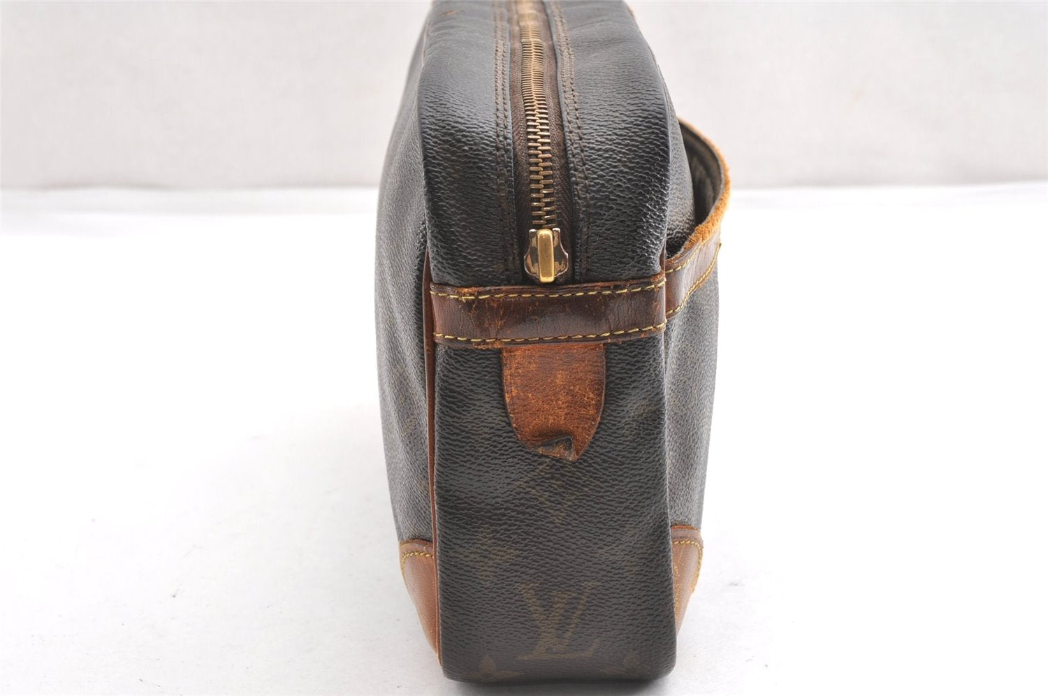 Authentic Louis Vuitton Monogram Compiegne 28 Clutch Hand Bag M51845 Junk K4575