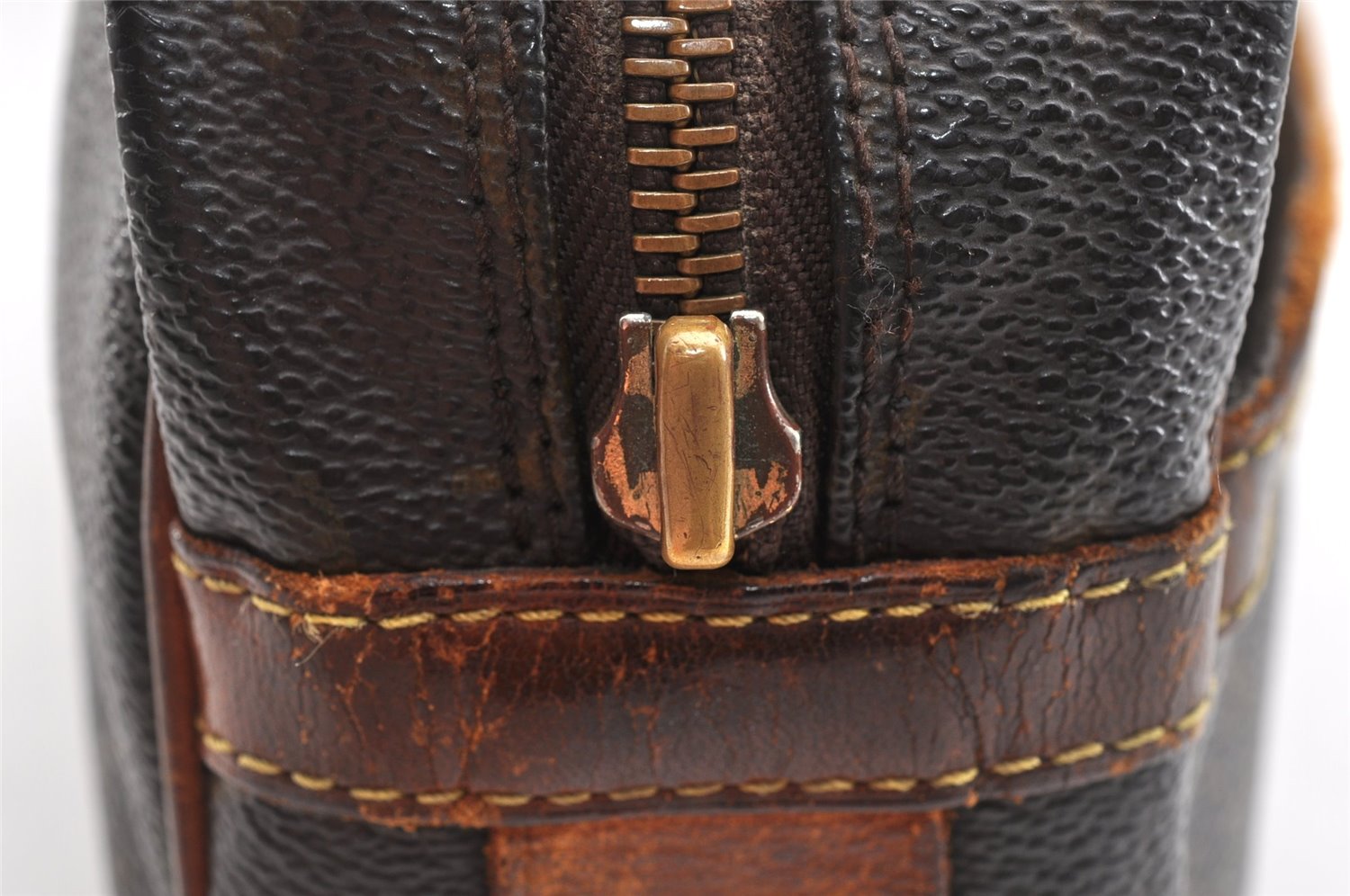 Authentic Louis Vuitton Monogram Compiegne 28 Clutch Hand Bag M51845 Junk K4575