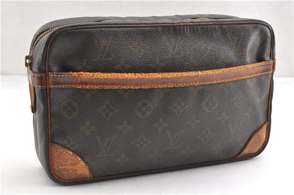 Authentic Louis Vuitton Monogram Compiegne 28 Clutch Hand Bag M51845 Junk K4575