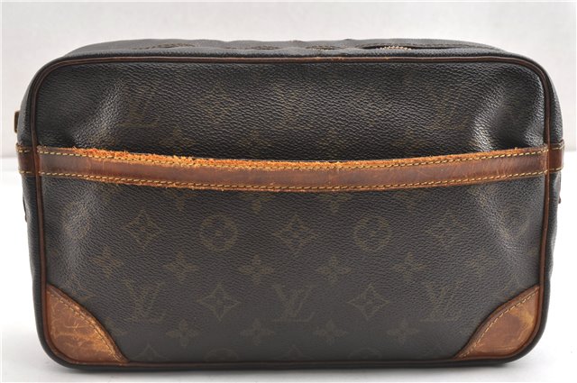 Authentic Louis Vuitton Monogram Compiegne 28 Clutch Hand Bag M51845 Junk K4575