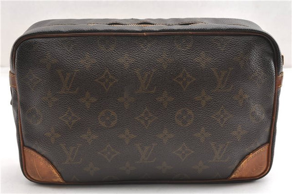 Authentic Louis Vuitton Monogram Compiegne 28 Clutch Hand Bag M51845 Junk K4575