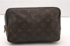 Auth Louis Vuitton Monogram Trousse Toilette 23 Clutch Hand Bag M47524 LV K4577