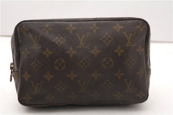 Auth Louis Vuitton Monogram Trousse Toilette 23 Clutch Hand Bag M47524 LV K4577