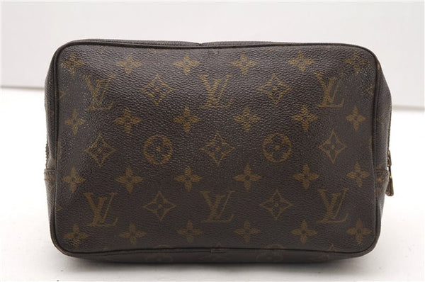 Auth Louis Vuitton Monogram Trousse Toilette 23 Clutch Hand Bag M47524 LV K4577