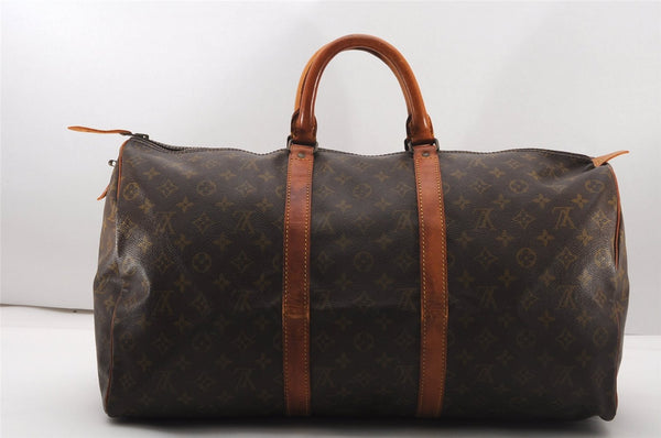 Authentic Louis Vuitton Monogram Keepall 50 Travel Boston Bag Old Model LV K4580