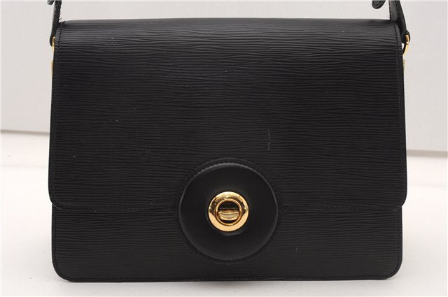 Authentic Louis Vuitton Epi Friedland Shoulder Cross Bag Black M52402 LV K4581