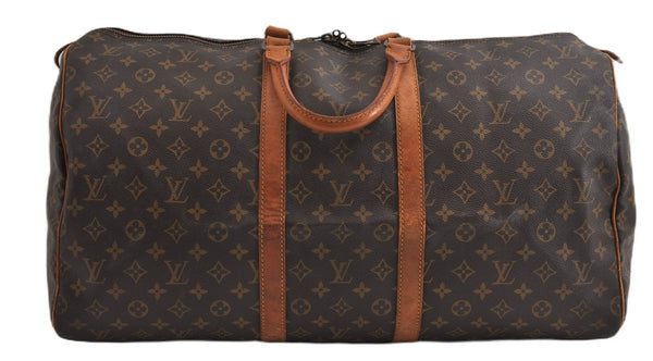 Authentic Louis Vuitton Monogram Keepall 55 Travel Boston Bag M41424 LV K4582