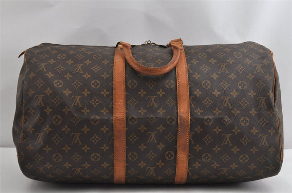 Authentic Louis Vuitton Monogram Keepall 55 Travel Boston Bag M41424 LV K4582