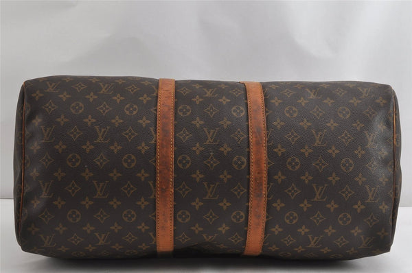 Authentic Louis Vuitton Monogram Keepall 55 Travel Boston Bag M41424 LV K4582