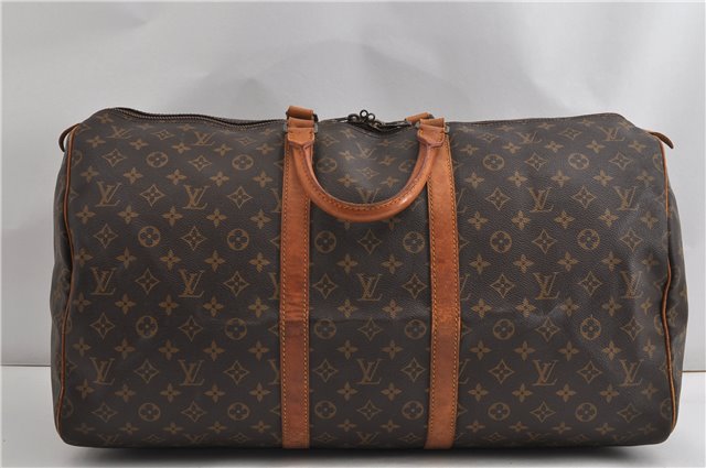 Authentic Louis Vuitton Monogram Keepall 55 Travel Boston Bag M41424 LV K4582