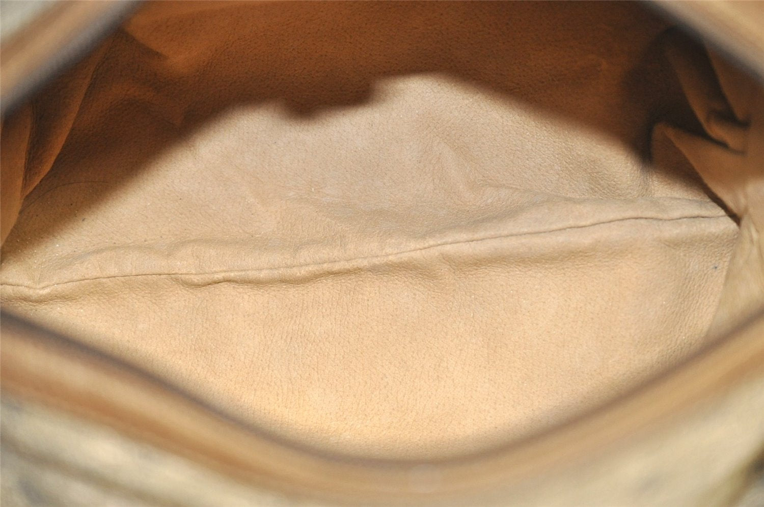 Authentic GUCCI Rigate Line Shoulder Bag Purse PVC Leather Brown Junk K4583