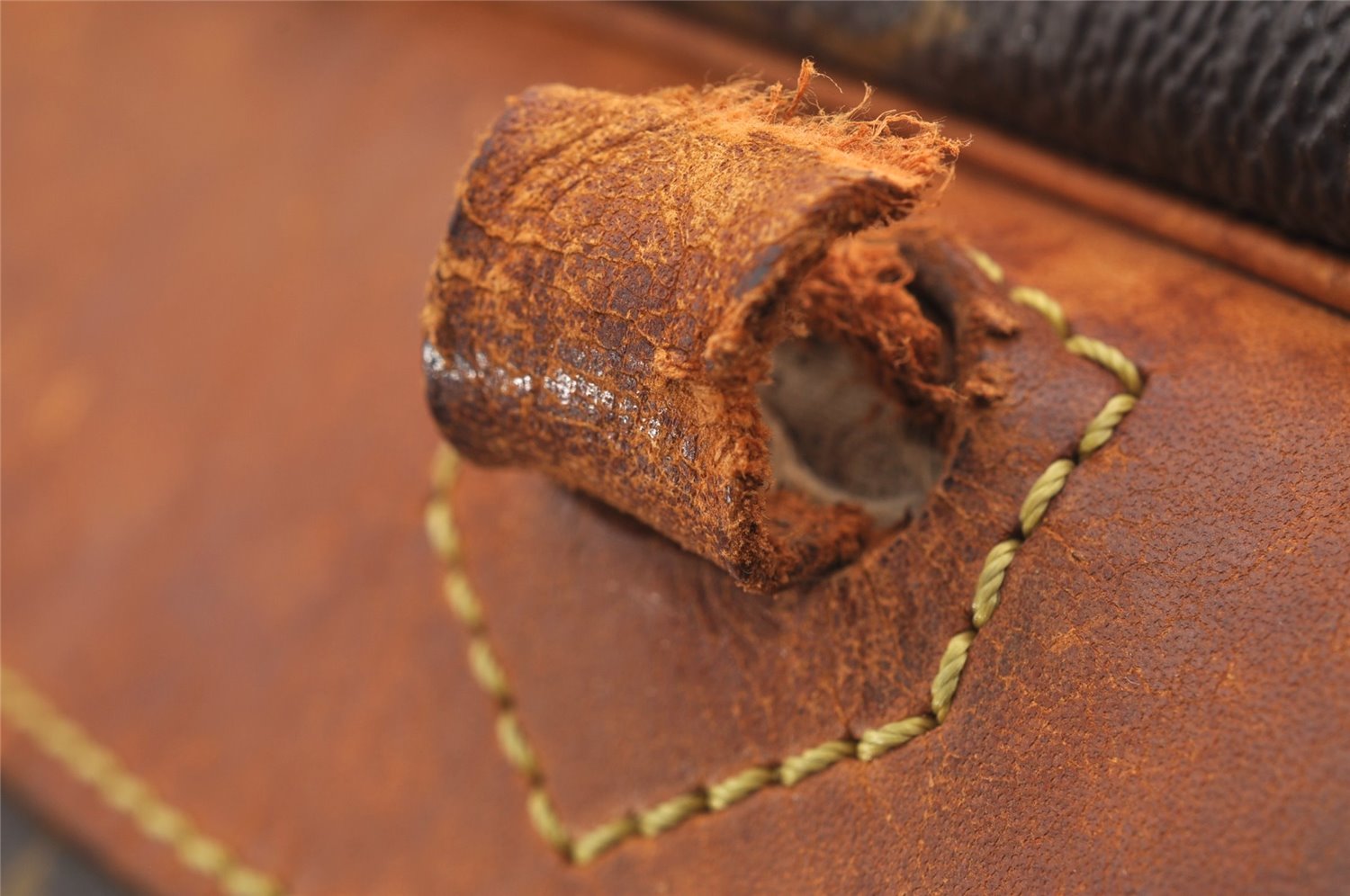 Authentic Louis Vuitton Monogram Deauville Hand Bag M47270 LV Junk K4586