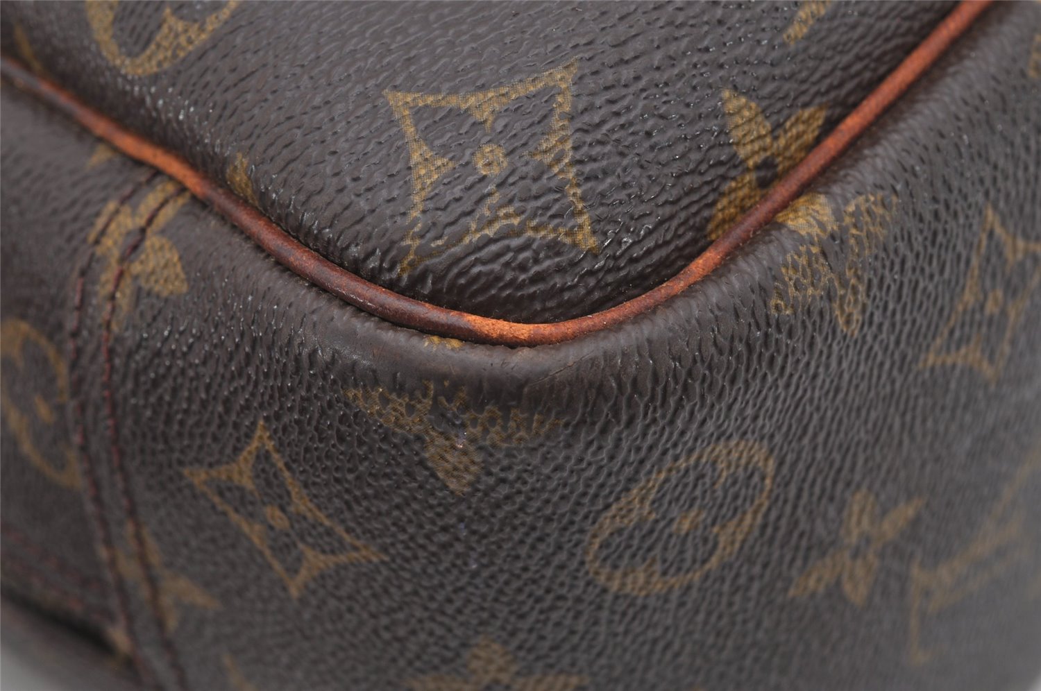 Authentic Louis Vuitton Monogram Deauville Hand Bag M47270 LV Junk K4586