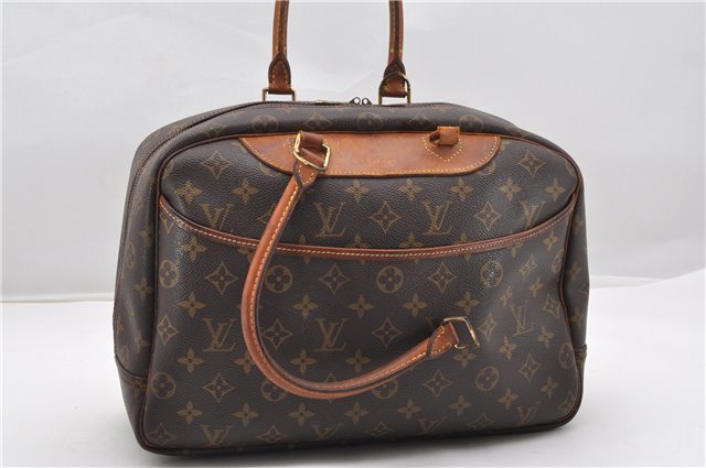 Authentic Louis Vuitton Monogram Deauville Hand Bag M47270 LV Junk K4586