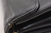 Authentic Christian Dior 2Way Shoulder Clutch Bag Purse Leather Black CD K4589