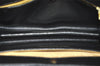 Authentic Christian Dior 2Way Shoulder Clutch Bag Purse Leather Black CD K4589