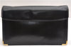 Authentic Christian Dior 2Way Shoulder Clutch Bag Purse Leather Black CD K4589