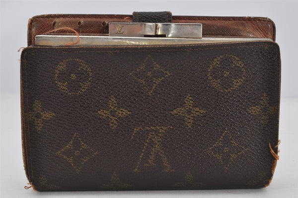 Auth Louis Vuitton Monogram Porte Monnaie Billets Viennois M61663 Wallet K4590