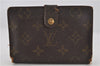 Auth Louis Vuitton Monogram Porte Monnaie Billets Viennois M61663 Wallet K4590