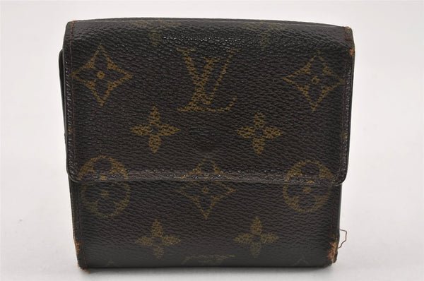 Authentic Louis Vuitton Monogram M61652 Porte Monnaie Billet Carte Credit K4591