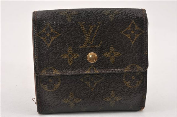 Authentic Louis Vuitton Monogram M61652 Porte Monnaie Billet Carte Credit K4591