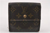 Authentic Louis Vuitton Monogram M61652 Porte Monnaie Billet Carte Credit K4591