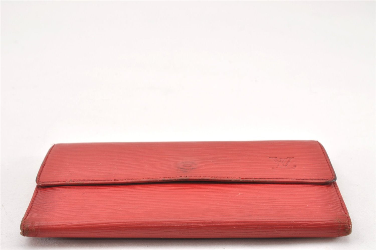 Auth Louis Vuitton Epi Porte Tresor International Wallet Red M63387 LV K4592