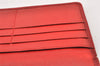 Auth Louis Vuitton Epi Porte Tresor International Wallet Red M63387 LV K4592