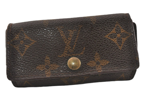 Authentic Louis Vuitton Monogram Multicles 4 Four Hooks Key Case M62631 LV K4593