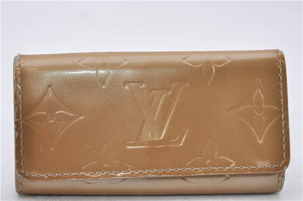 Auth Louis Vuitton Vernis Multicles 4 Four Hooks Key Case Beige M91358 LV K4595