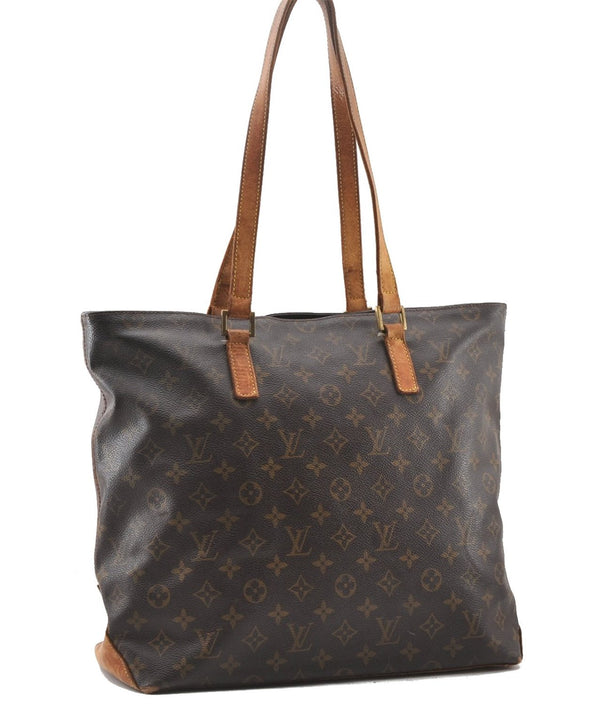 Authentic Louis Vuitton Monogram Cabas Mezzo Shoulder Tote Bag M51151 LV K4596