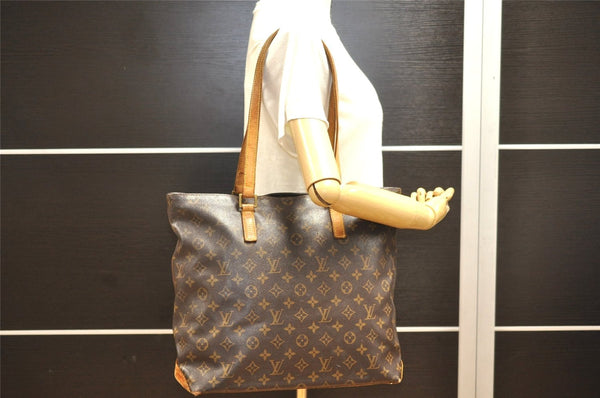 Authentic Louis Vuitton Monogram Cabas Mezzo Shoulder Tote Bag M51151 LV K4596